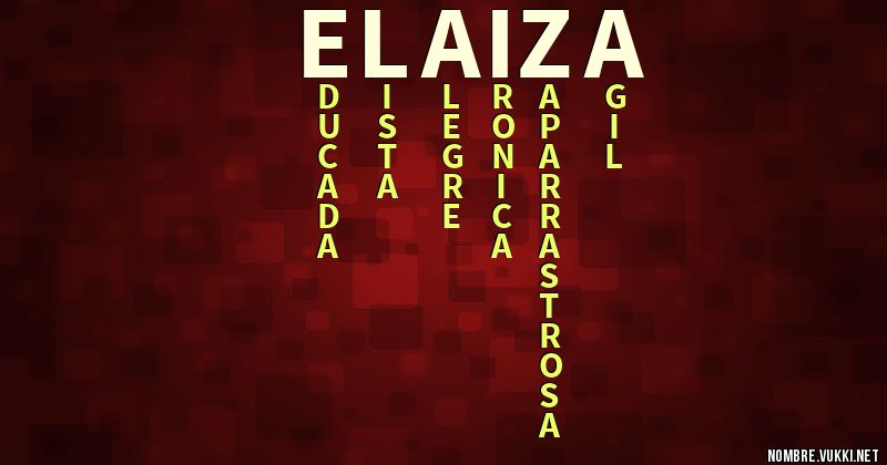 Acróstico elaiza