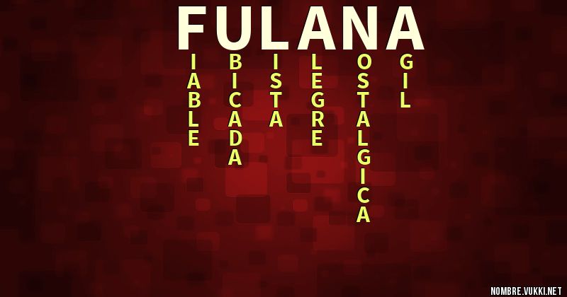Acróstico fulana