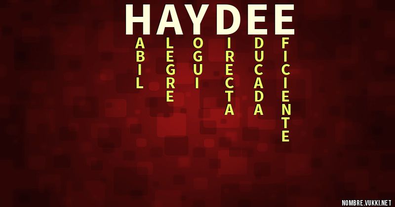 Acróstico haydee