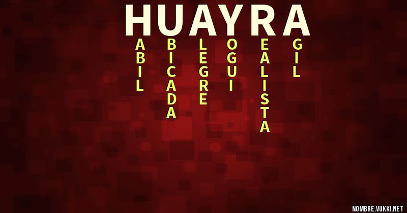 Acróstico huayra