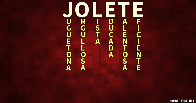 Acróstico jolete