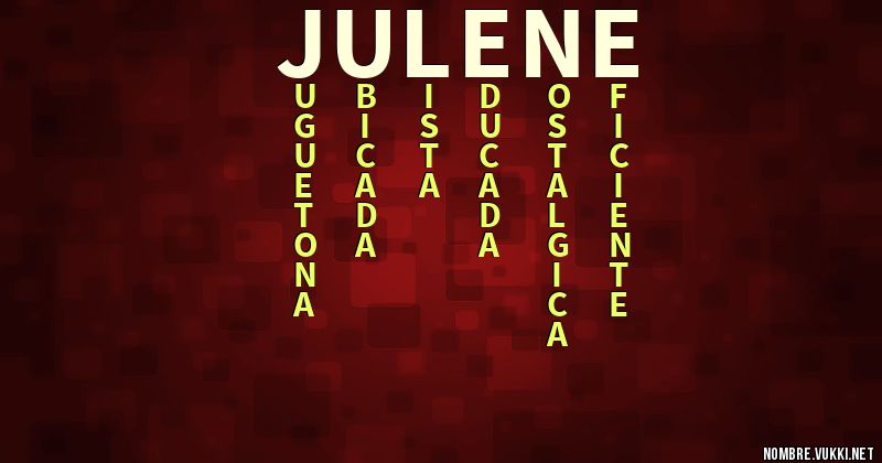 Acróstico julene