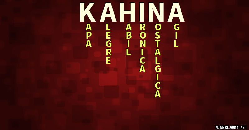 Acróstico kahina