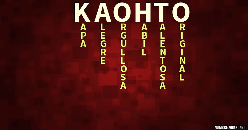 Acróstico kaohto