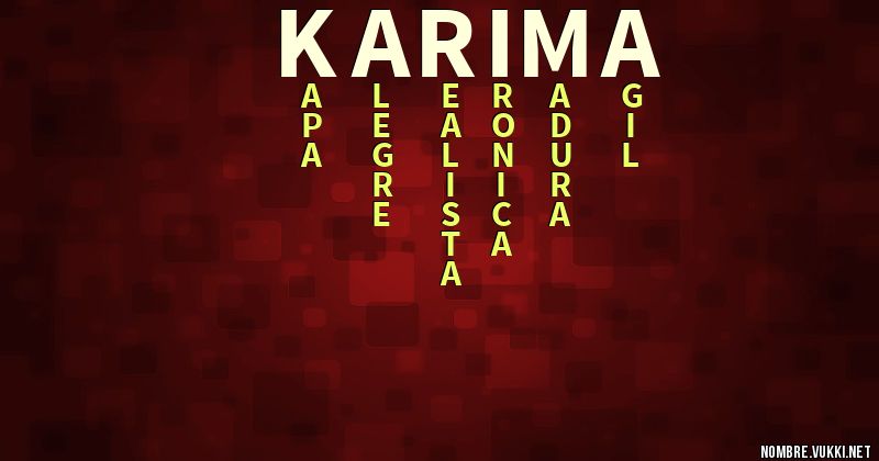 Acróstico karima
