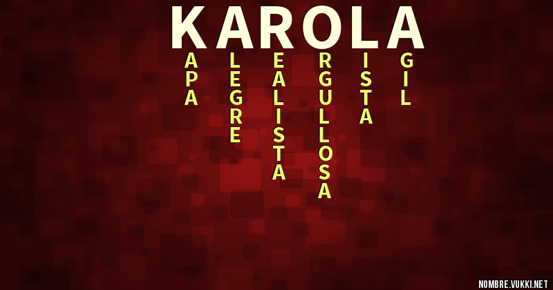 Acróstico karola