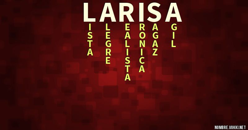 Acróstico larisa