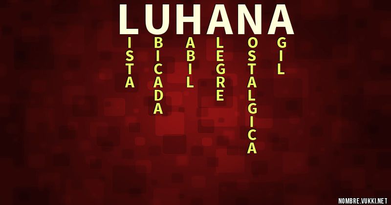 Acróstico luhana