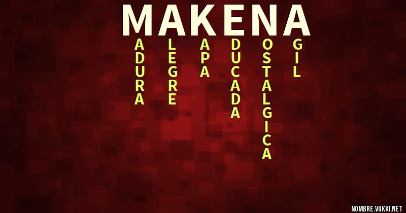 Acróstico makena