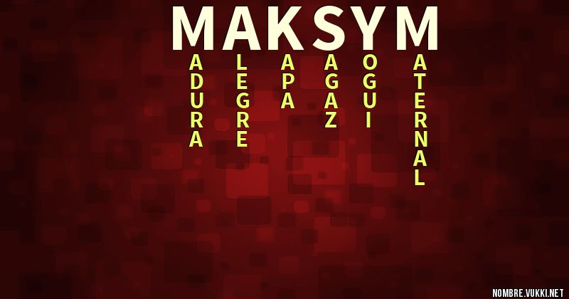 Acróstico maksym
