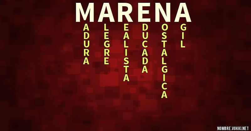Acróstico marena