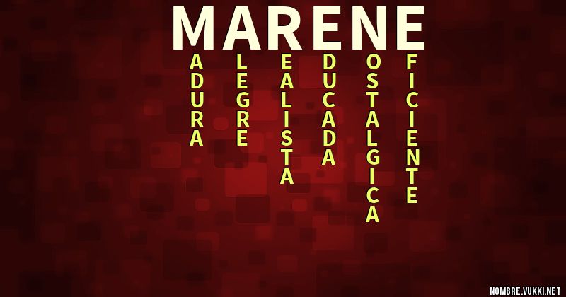Acróstico marene