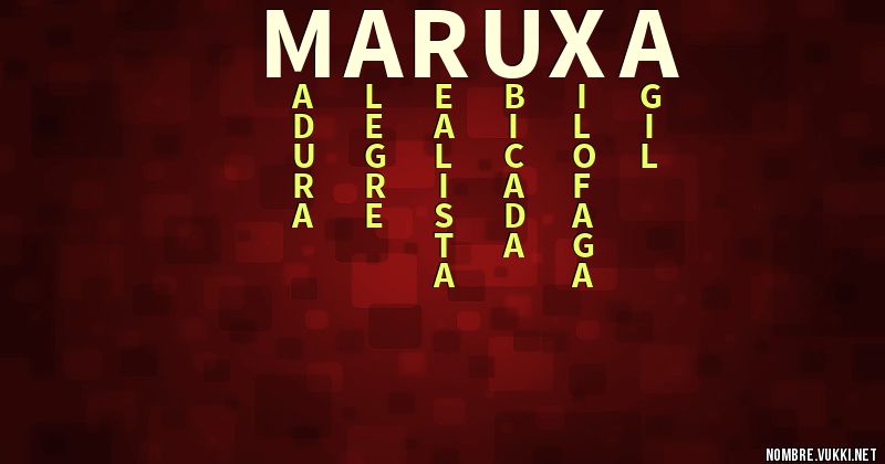 Acróstico maruxa