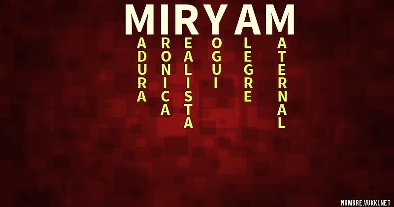 Acróstico miryam