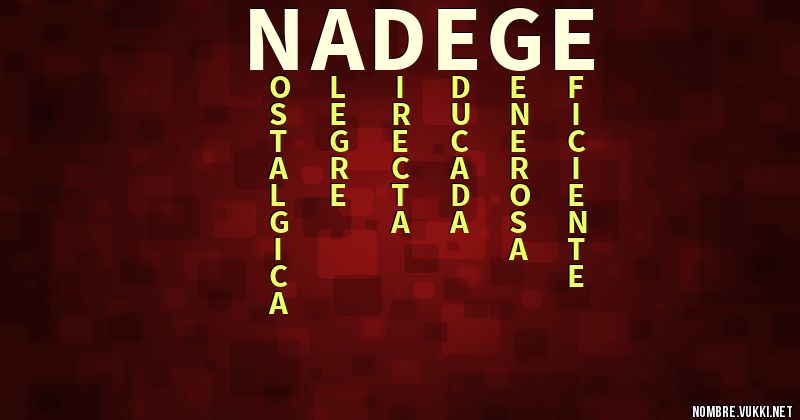 Acróstico nadege
