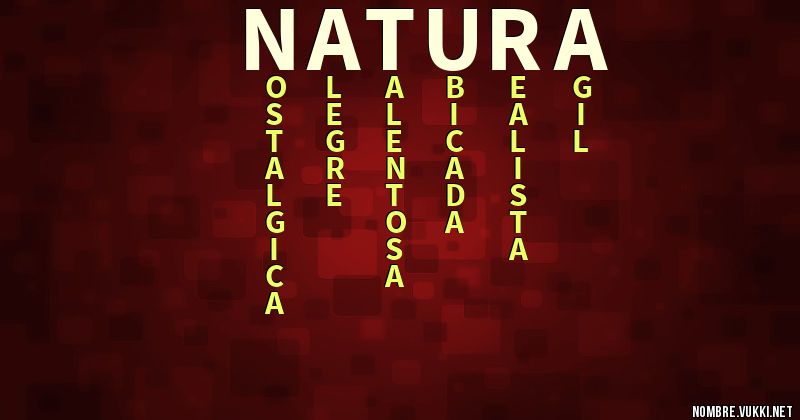 Qué significa natura