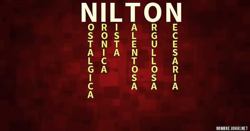 Acróstico nilton