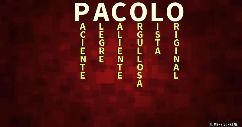 Acróstico pacolo