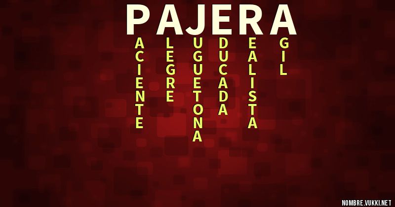 Acróstico pajera