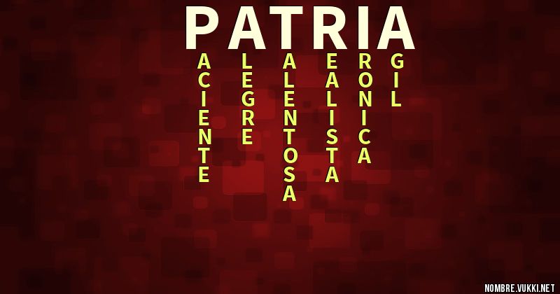 Acróstico patria