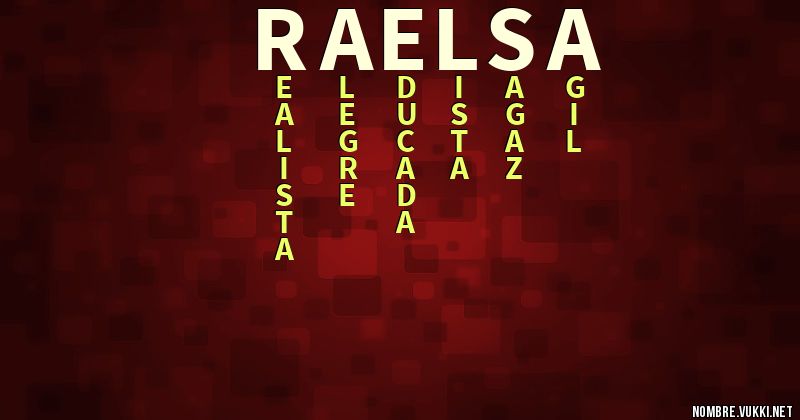 Acróstico raelsa