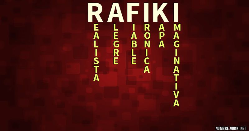 Acróstico rafiki
