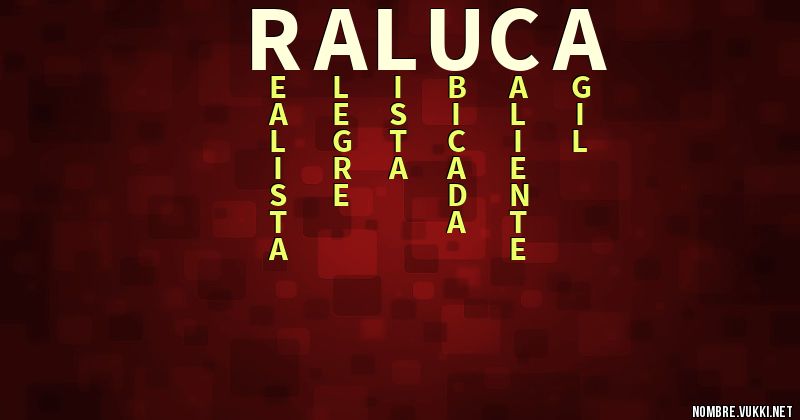 Acróstico raluca
