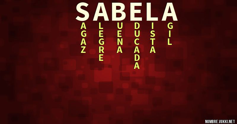 Acróstico sabela