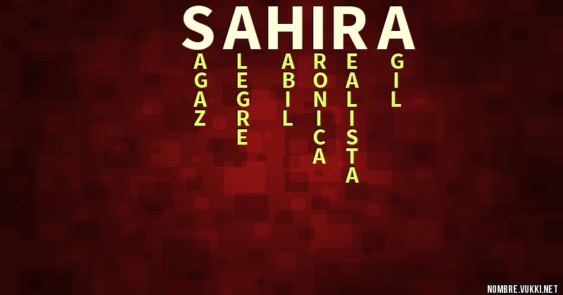 Acróstico sahira