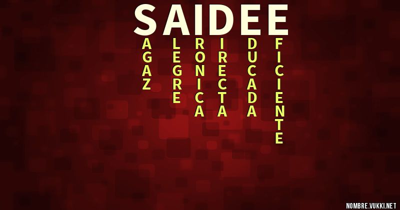 Acróstico saidee