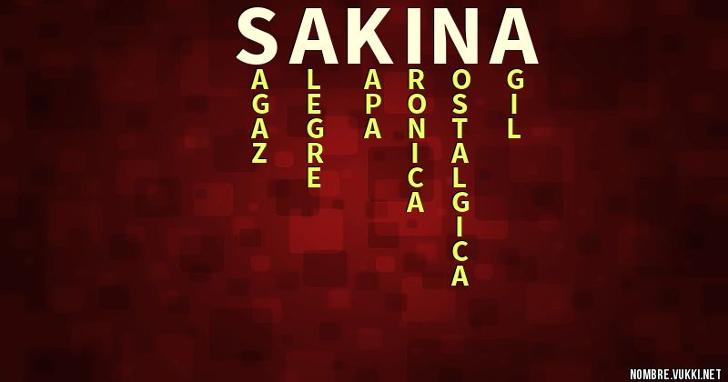 Acróstico sakina