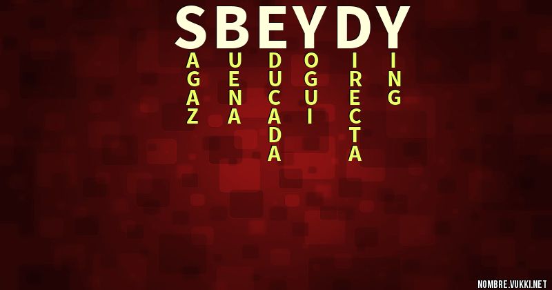 Acróstico sbeydy