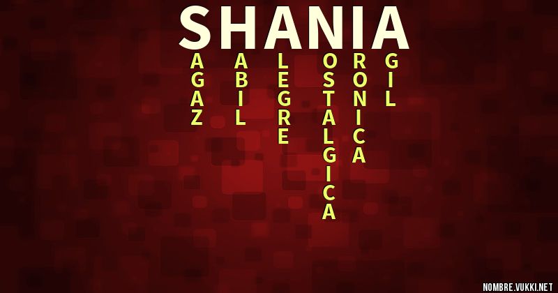 Acróstico shania