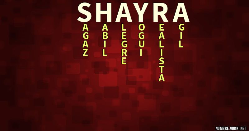 Acróstico shayra