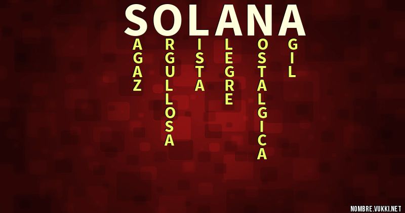 Acróstico solana