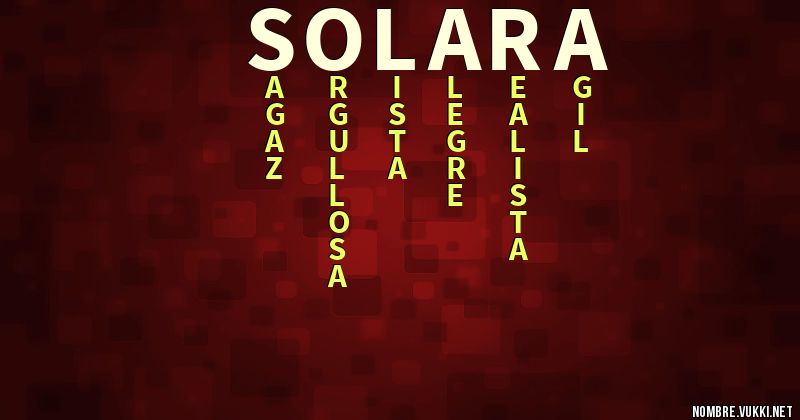 Acróstico solara