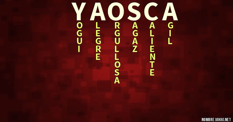 Acróstico yaosca