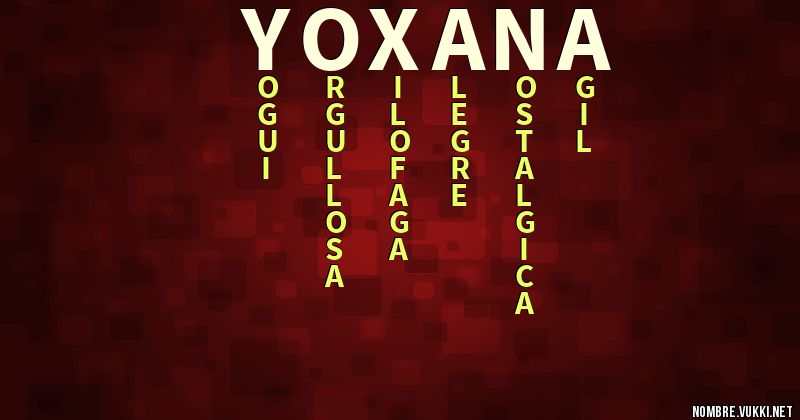 Acróstico yoxana