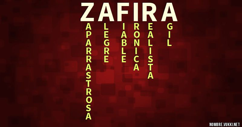 Acróstico zafira