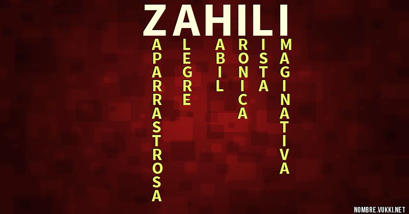 Acróstico zahili