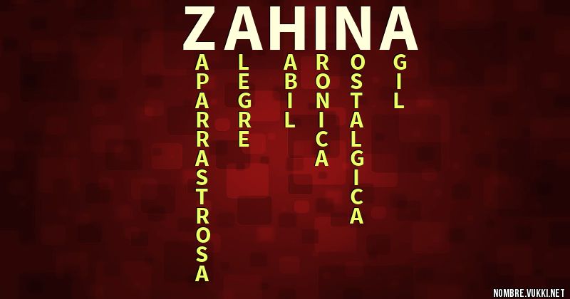 Acróstico zahina