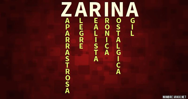 Acróstico zarina