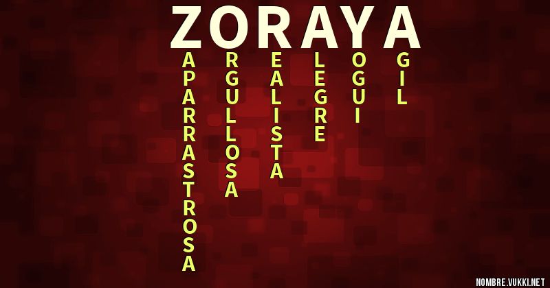 Acróstico zoraya