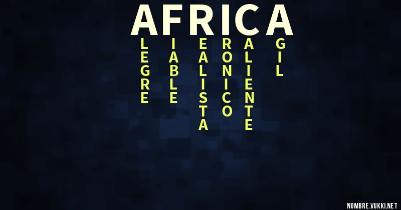 Acróstico africa