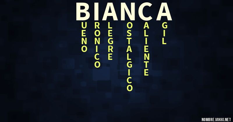 Acróstico bianca