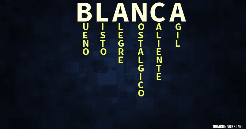 Acróstico blanca