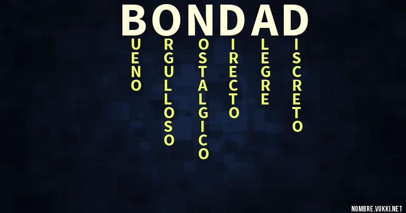 Acróstico bondad