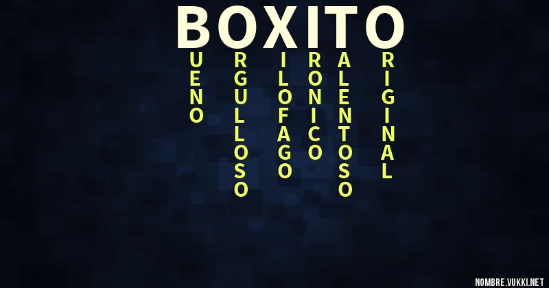 Acróstico boxito