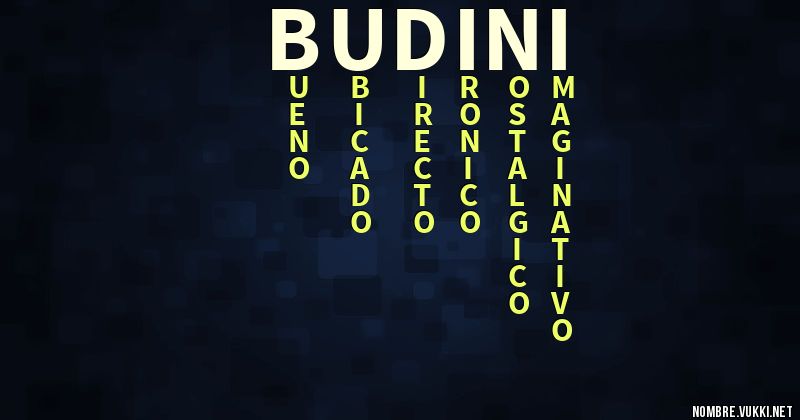 Acróstico budini