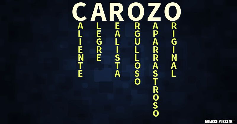 Acróstico carozo